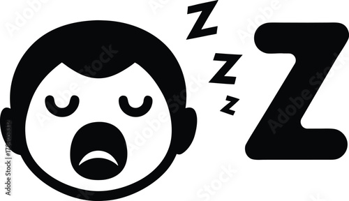 Sleepy ZZZ Vector Icon