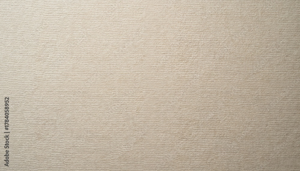 Fototapeta premium Light beige canvas texture with subtle horizontal lines and a rough surface. This material suggests simplicity and natural elements for backgrounds.