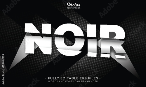 noir text effect editable eps cc file