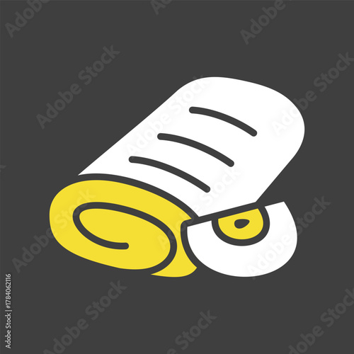 Apple Strudel Pastry Glyph Icon