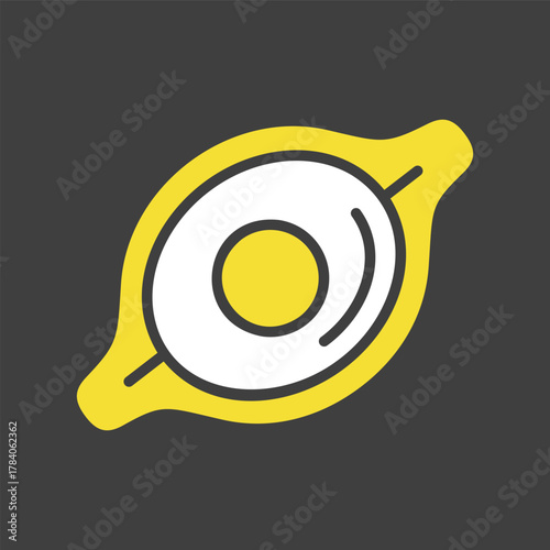 Traditional Georgian Khachapuri Bread Glyph Icon