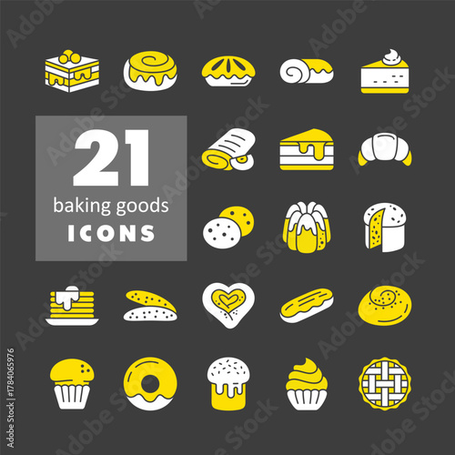 Bakery Products and Pastries Icons
