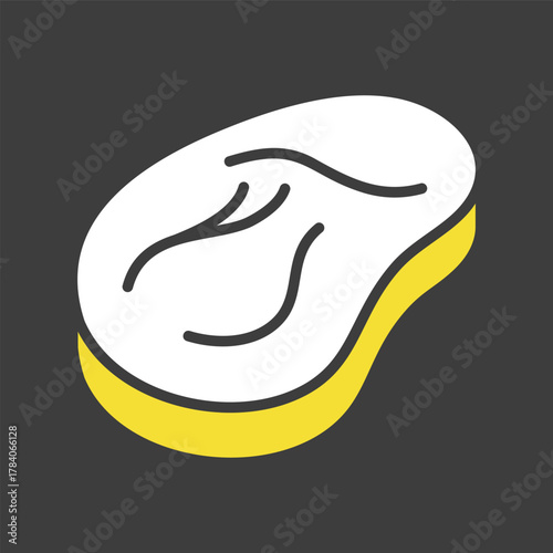 Raw Meat Steak Glyph Vector Icon