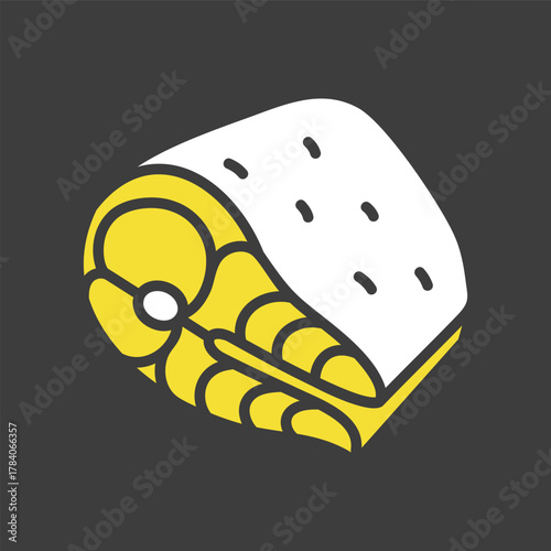 Mackerel Fish Fillet Glyph Vector Icon