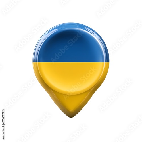 Free Download Ukraine, Geolocation sign, image in national colors on a neutral transparent background for designers, marketers. Popular illustration, object, symbol, texture, pattern, holiday. - GFXLoad