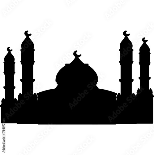 Mosque silhouette vector