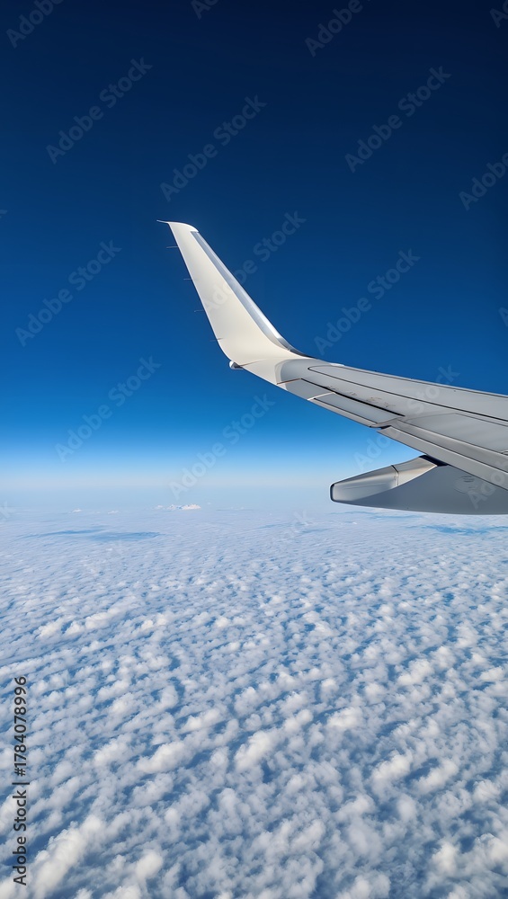 Fototapeta premium Breathtaking view through airplane window