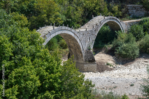 Medieval Plakidas (Kalogeriko) Bridge, Zagori, Epirus, Greece