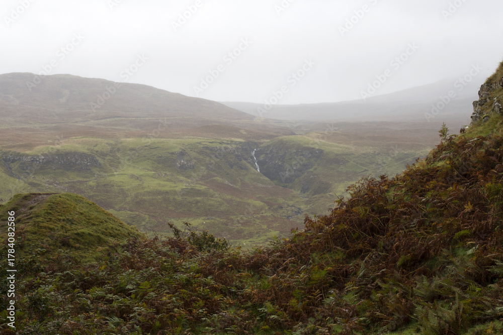 Fototapeta premium Isle of Skye, Fairy Glen, Mountain, Sacred Place in the Scottish Highlands, Scotland