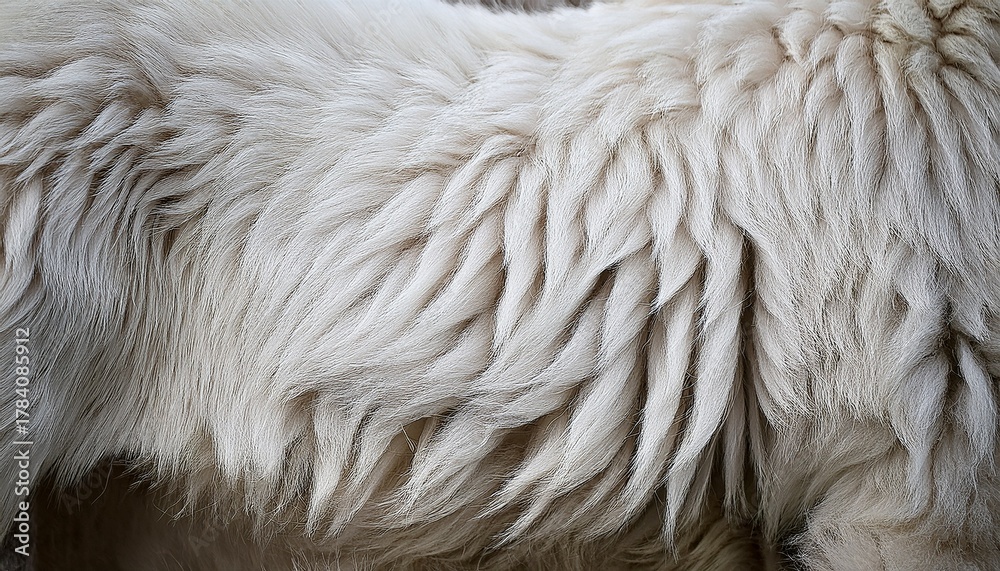 Fototapeta premium Full Frame White Sheep Fur Background