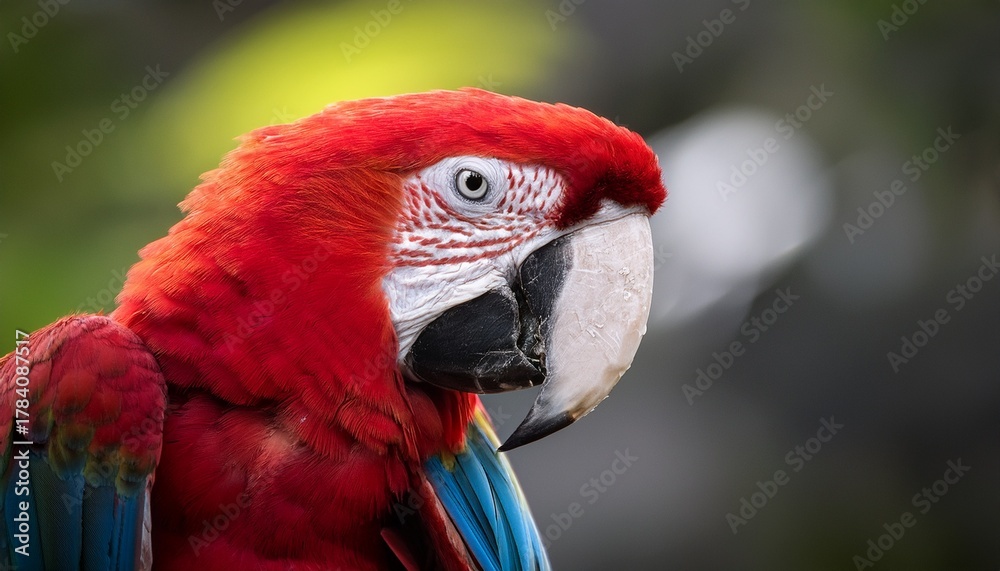 Fototapeta premium A Scarlet Macaw Parrot Portrait