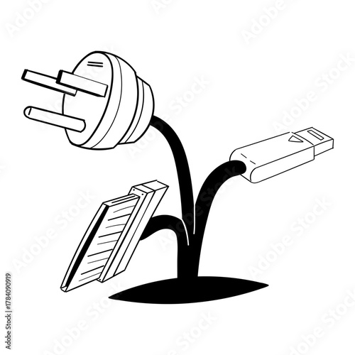 Technology Bloom A Conceptual Illustration of Digital Growth