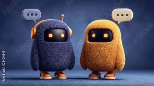 Wallpaper Mural A conversation between two smart technologies. Generative AI Torontodigital.ca