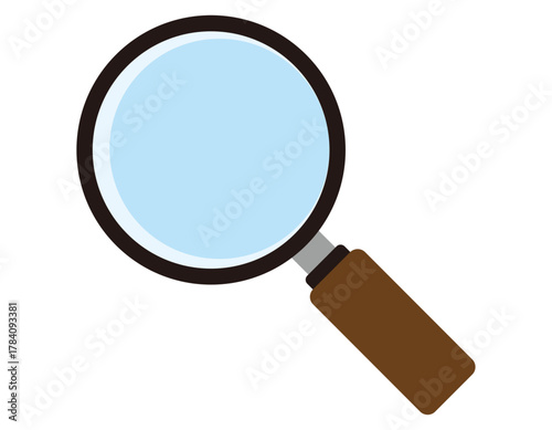 虫眼鏡のベクターイラスト　ルーペのアイコン