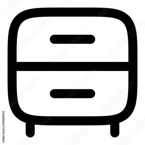 Organized storage solution: Sleek two-drawer cabinet for a tidy workspace, offering style and function, perfect for modern homes and offices, keep things neat