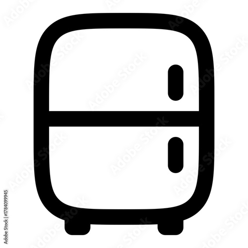 Simple refrigerator icon, perfect for illustrating kitchens, food storage, appliance sales, or modern living in clean and minimalist designs