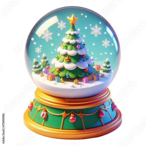 Wallpaper Mural christmas tree with christmas balls Torontodigital.ca