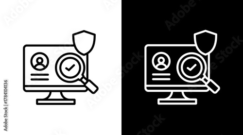 Identification White Icon Set Design