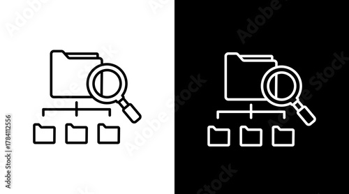 Data Classification  White Icon Set Design