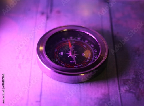 Foto Compass photo symbol of searching way concept photo