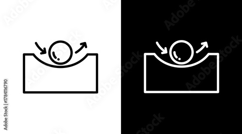 Concave  White Icon Set Design