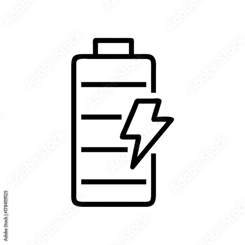 An image of a charging battery icon.