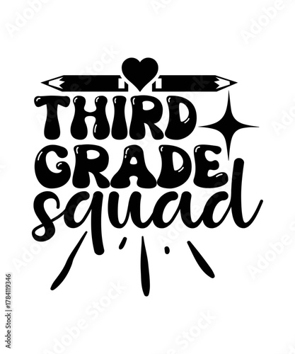 third grade squad svg