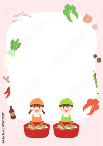 Vector illustration of cute children.