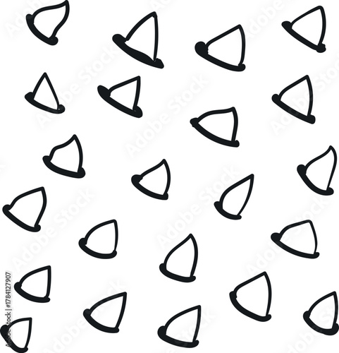 The sharp shapes imitate fangs or teeth