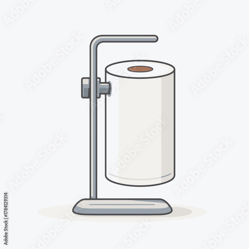 A paper towel holder design in vector format