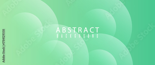 Minimalist banner background green gradations soft color.simple design circle memphis. vector illustration,