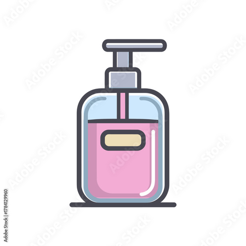 Single vector icon of hand sanitizer representing hygiene