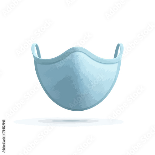 Single vector icon of a face mask in flat design style