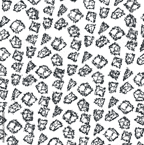 Torn patches create texture.