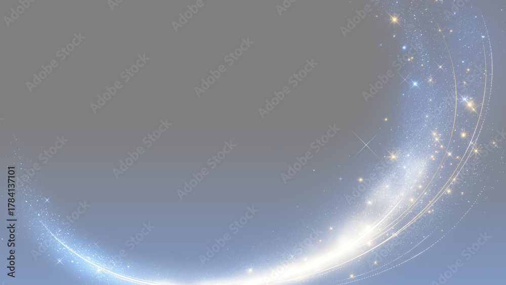 Fototapeta premium 宇宙に広がる星屑の輝く軌跡