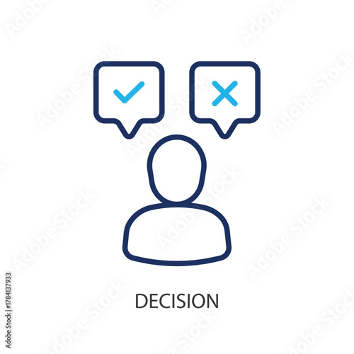 Decision thin line icons. Original vector illustration.
