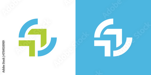 Circle Growth Logo .  A dual-meaning design combining a circle and growth element, symbolizing progress, unity, and continuous development.