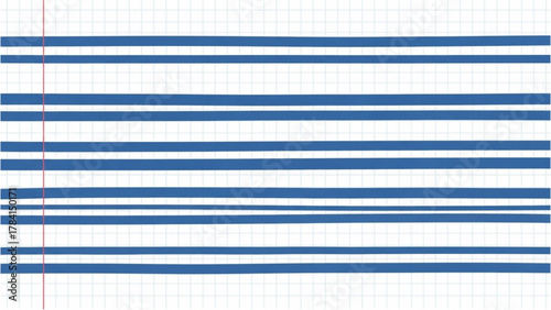 Blue and White Lined Grid Paper Background for Notes and Illustrations