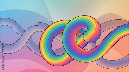 Vibrant rainbow infinity loop representing diversity and endless connection