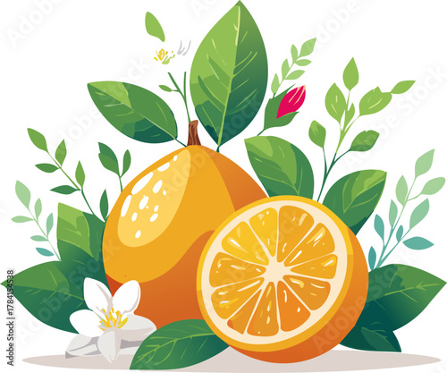 Global Citrus Culture: Orange Vector Art Celebrating the Wide Consumption and Culinary Significance of this Fruit Across Different Cultures and Continents. 