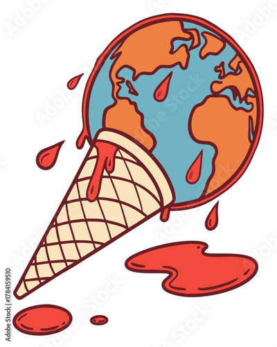 Planet Earth is melting like ice cream.
