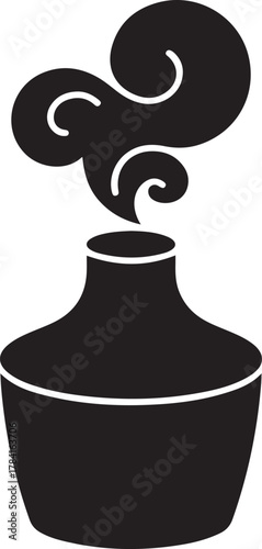 Aromatherapy diffuser with essential oil isolated on white background