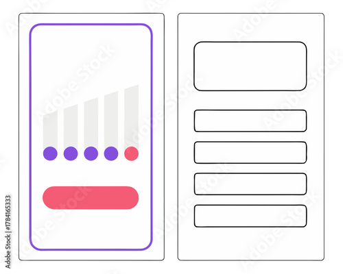 Minimal finance app ui loan calculator widget design vector illustration scalable eps icon vector