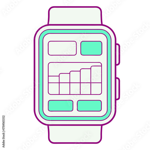 Minimal fitness tracker dashboard ui vector illustration scalable eps icon vector
