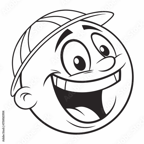 Cartoon face of a construction worker