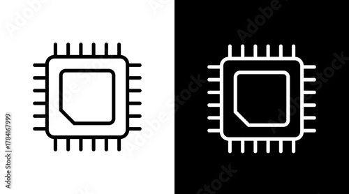 Chip  White Icon Set Design