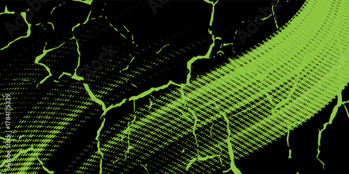 green black brush wrap car sticker pattern abstract banner sporty lines red black color combination grunge brush pattern racing motorcycle design, vector illustration.