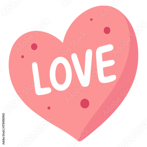 Carnival photo booth objects love heart flat color vector illustration template design