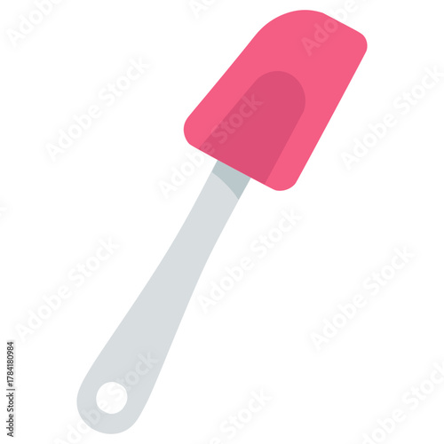silicone spatula bakery cooking tool flat color vector illustration template design