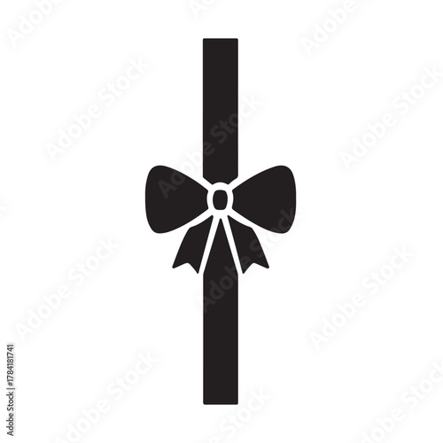 A simple black silhouette of a single ice skate is shown clearly